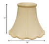 14" Ivory Slanted Scallop Bell Monay Shantung Lampshade