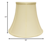 14" Ivory Premium Bell No Slub Lampshade