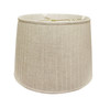 14" Cream Paperback Linen Lampshade with Side Pleats