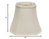 10" White Slanted Square Bell Monay Shantung Lampshade