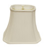 12" White Slanted Rectange Bell Monay Shantung Lampshade