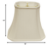 18" White Slanted Rectange Bell Monay Shantung Lampshade