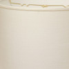 17" White Throwback Drum Linen Lampshade