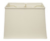 16" White Throwback Rectangle Linen Lampshade