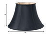 16" Black Slanted Bell Paperback Shantung Lampshade