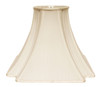 18" Ivory Slanted Notch Square Shantung Lampshade