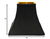 14" Black with Gold Lining Square Bell Shantung Lampshade