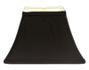 12" Black with White Lining Rectangle Bell Shantung Lampshade