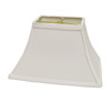 14" White Rectangle Bell No Slub Lampshade