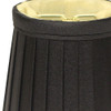 4" Black and Gold Set of 6 Slanted Pleat Chandelier Silk Lampshades