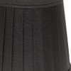 5" Black and Gold Set of 6 Slanted Pleat Chandelier Silk Lampshades