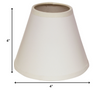 4" Gloss White with White  Set of 6 Chandelier Parchment Lampshades