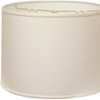 14" White Throwback Drum Linen Lampshade