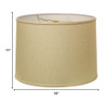 15" Parchment Biege Throwback Drum Linen Lampshade