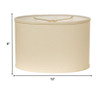 12" Ivory Throwback Oval No Slub Lampshade