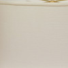 12" White Throwback Oval Linen Lampshade