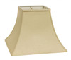 14" Parchment Biege Premium Square Bell Slanted Linen Lampshade
