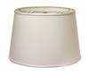 16" White Rounded Empire Slanted No Slub Lampshade