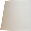 16" White Rounded Empire Slanted Linen Lampshade