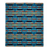 Under the Sea Blue Tribal Print Throw Blanket