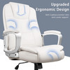 White Leather Executive Chair with Lumbar Support