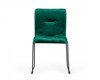 Set of Two Emerald Green Velvet Dining Chairs