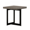 Asymmetric Metal And Concrete End Table
