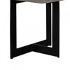 Asymmetric Metal And Concrete End Table