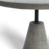 Mod Gray Concrete and Black Metal Pedestal End Table