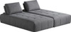 Contempo Gray Fabric Modular Two Piece Sectional Sofa