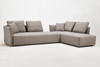 Mod Light Gray Fabric Modular Sectional Sofa Bed