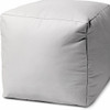 17  Cool Crisp White Solid Color Indoor Outdoor Pouf Ottoman