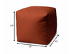 17  Cool Dark Amber Rust Solid Color Indoor Outdoor Pouf Ottoman