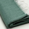 Moss Green Soft Acrylic Herringbone Throw Blanket