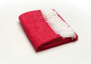 Scarlet Red Soft Acrylic Herringbone Throw Blanket