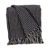 Black and White Handloom Woven Throw Blanket