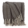 Brown and Taupe Striped Woven Handloom Throw