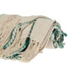 Teal and Beige Textured Woven Handloom Throw