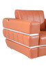 Terra Cotta Stripe Top Grade Italian Leather Chair