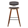 29 Brown Faux Leather Mid Century Modern Bar Stool