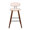 29 Cream Faux Leather Mid Century Modern Bar Stool