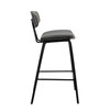 29 Gray Faux Leather Mid Century Modern Bar Stool