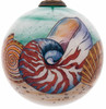 Sea Shell Hand Painted Mouth Blown Glass Ornament