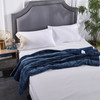 Navy Blue Velvet  Velvet Luxury Weighted Throw Blanket