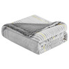 Light Grey Reversible Velvet and Sherpa Throw Blanket