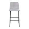 Reagan 30 inch LeatherSoft Bar Height Barstools in Light Gray, Set of 2
