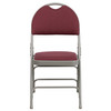 2 Pack HERCULES Series Ultra-Premium Triple Braced Burgundy Fabric Metal Folding Chair with Easy-Carry Handle