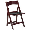 Hercules Folding Chair - Red Mahogany Resin - 2 Pack 1000LB Weight Capacity Comfortable Event Chair - Light Weight Folding Chair