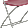 Hercules Series Plastic Folding Chair - Red - 2 Pack 650LB Weight Capacity Comfortable Event Chair - Lightweight Folding Chair