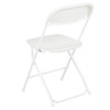 Hercules Series Plastic Folding Chair - White - 2 Pack 650LB Weight Capacity Comfortable Event Chair-Lightweight Folding Chair